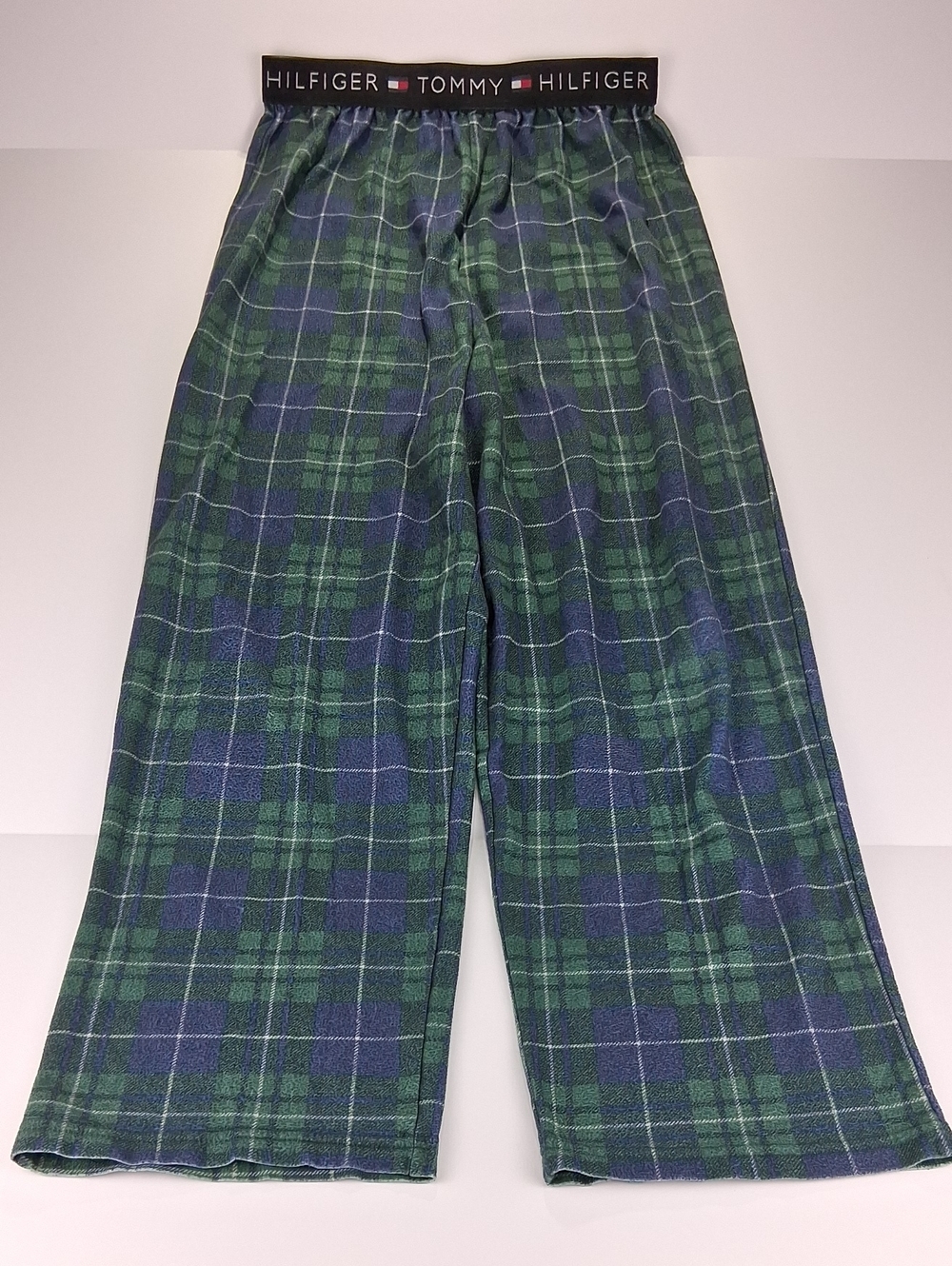 Boys Tommy Hilfiger Lounge Pajama Pants Size Extra Large (16) Navy & Green Plaid